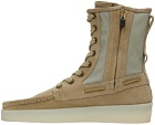 Fear of God Taupe & Green Boat Boots