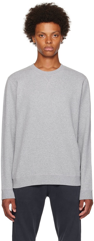 Photo: Sunspel Grey V-Stitch Sweatshirt