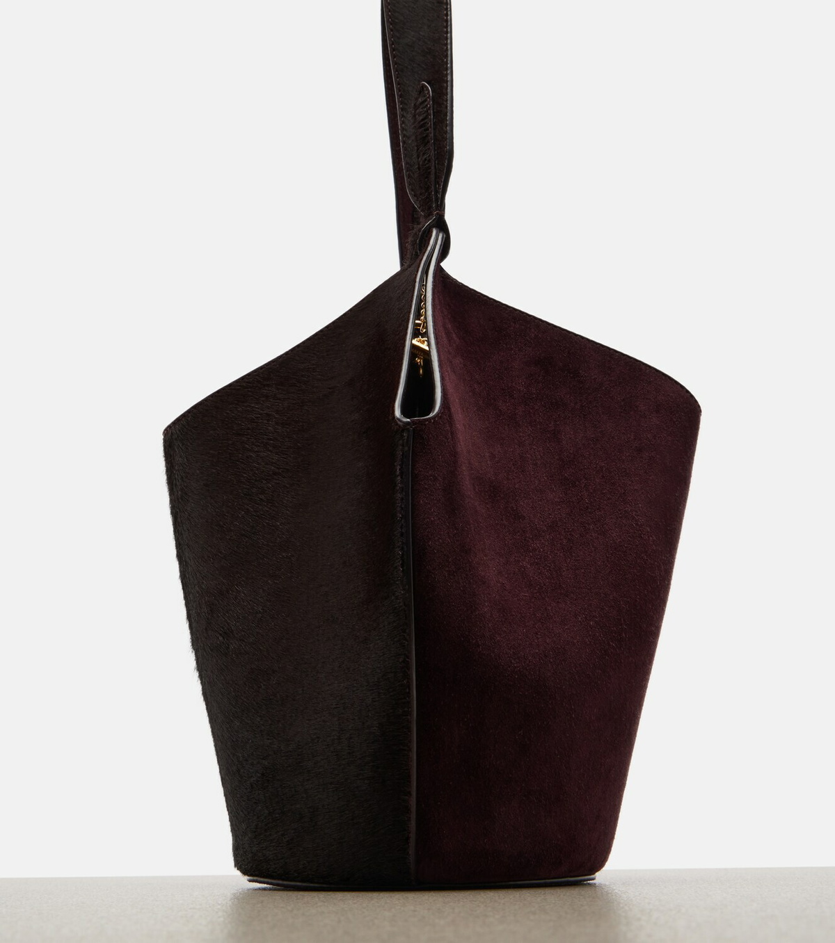 Khaite Lotus Mini calf hair tote bag