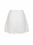 GIAMBATTISTA VALLI Paisley Lace Cotton Blend Shorts