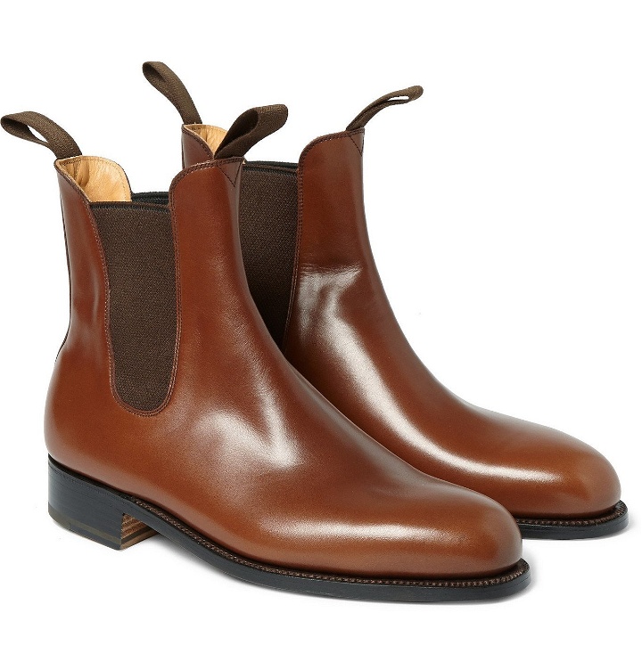 Photo: J.M. Weston - Goodyear&reg;-Welted Leather Chelsea Boots - Brown