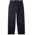 Margaret Howell - Pleated Cotton-Drill Trousers - Blue