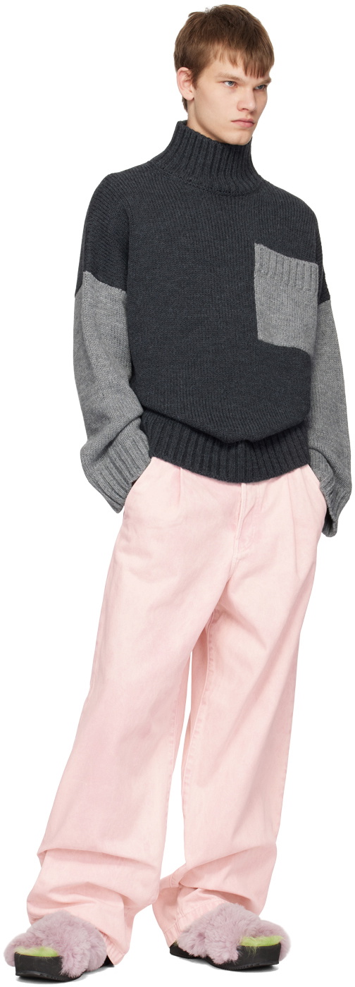 JW Anderson Gray Patch Pocket Turtleneck JW Anderson