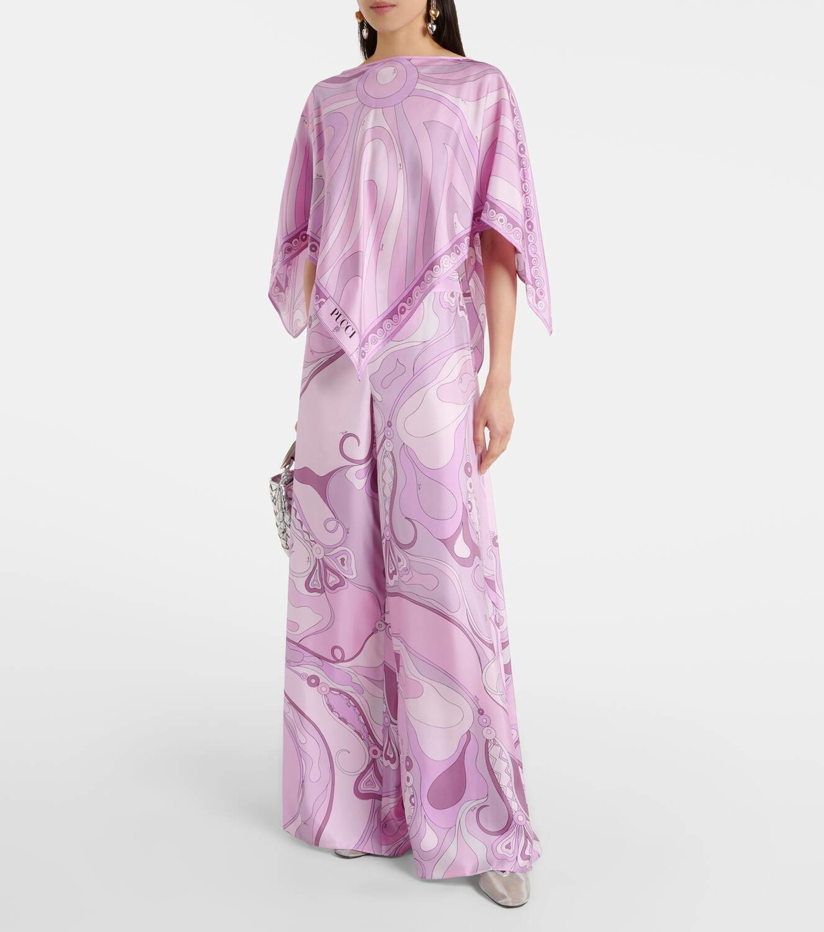 Pucci Vivara silk twill wide-leg pants