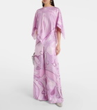 Pucci Vivara silk twill wide-leg pants