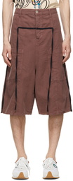 Loewe Burgundy Paula's Ibiza Strap Shorts