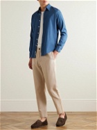 Canali - Cotton-Blend Chambray Shirt - Blue