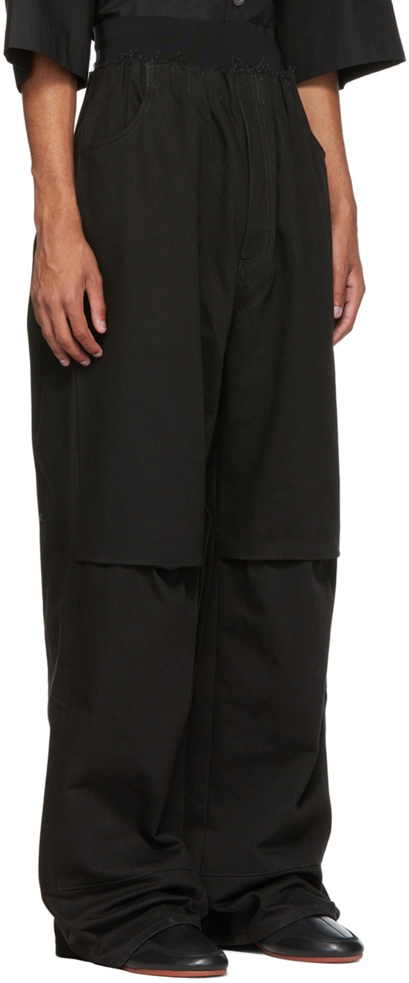 Raf Simons Black Elastic Waist Jeans Raf Simons