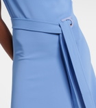 Ferragamo Gancini draped asymmetric cady maxi dress