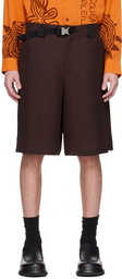 Jacquemus Brown Le Raphia 'Le Short Meio' Shorts