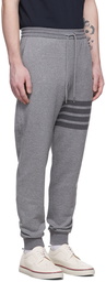 Thom Browne Grey 4-Bar Lounge Pants