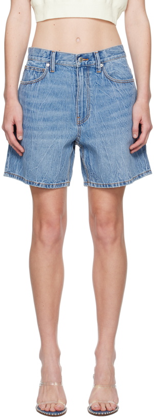 Photo: Alexander Wang Blue Mid-Rise Denim Shorts