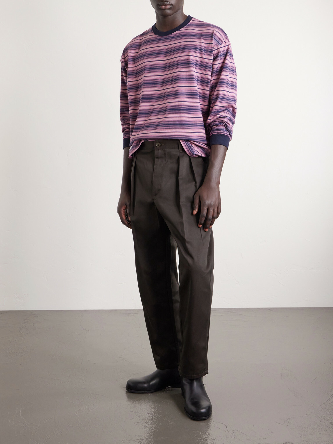 23AW WTAPS チノパン TROUSERS / PLRA. TWILL WTAPS - Straight-Leg Pleated Twill Trousers - Brown WTAPS