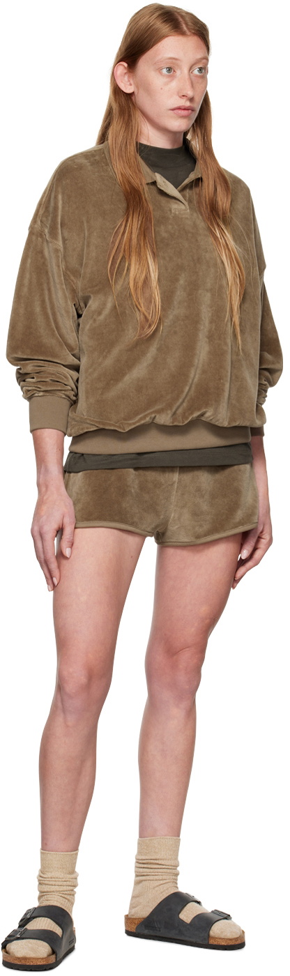 Essentials Brown Patch Shorts