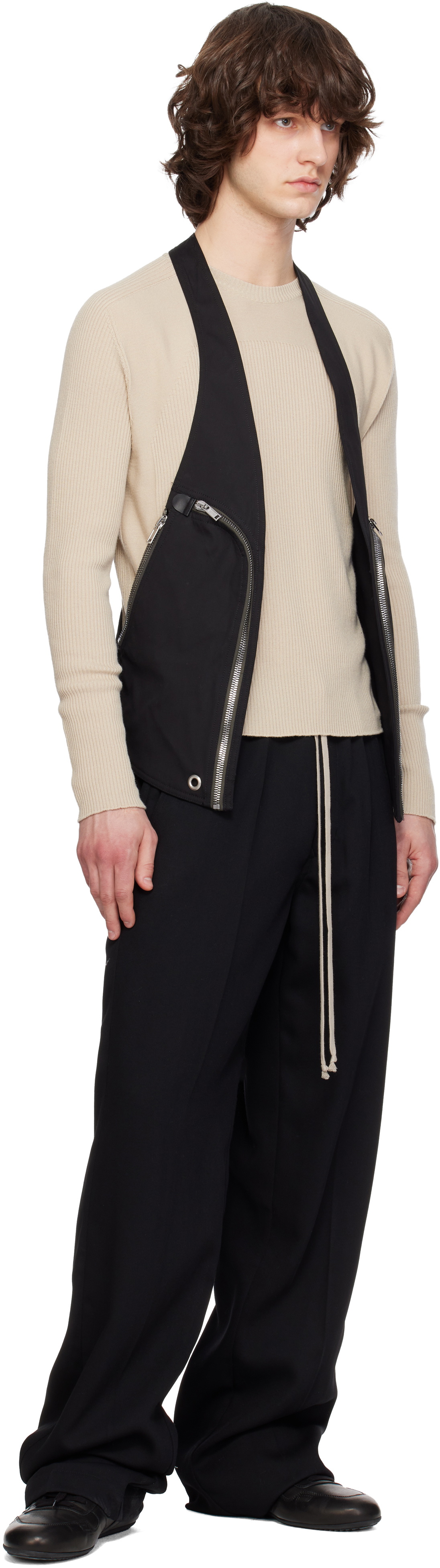 Rick Owens Black Temple Bauhaus Vest