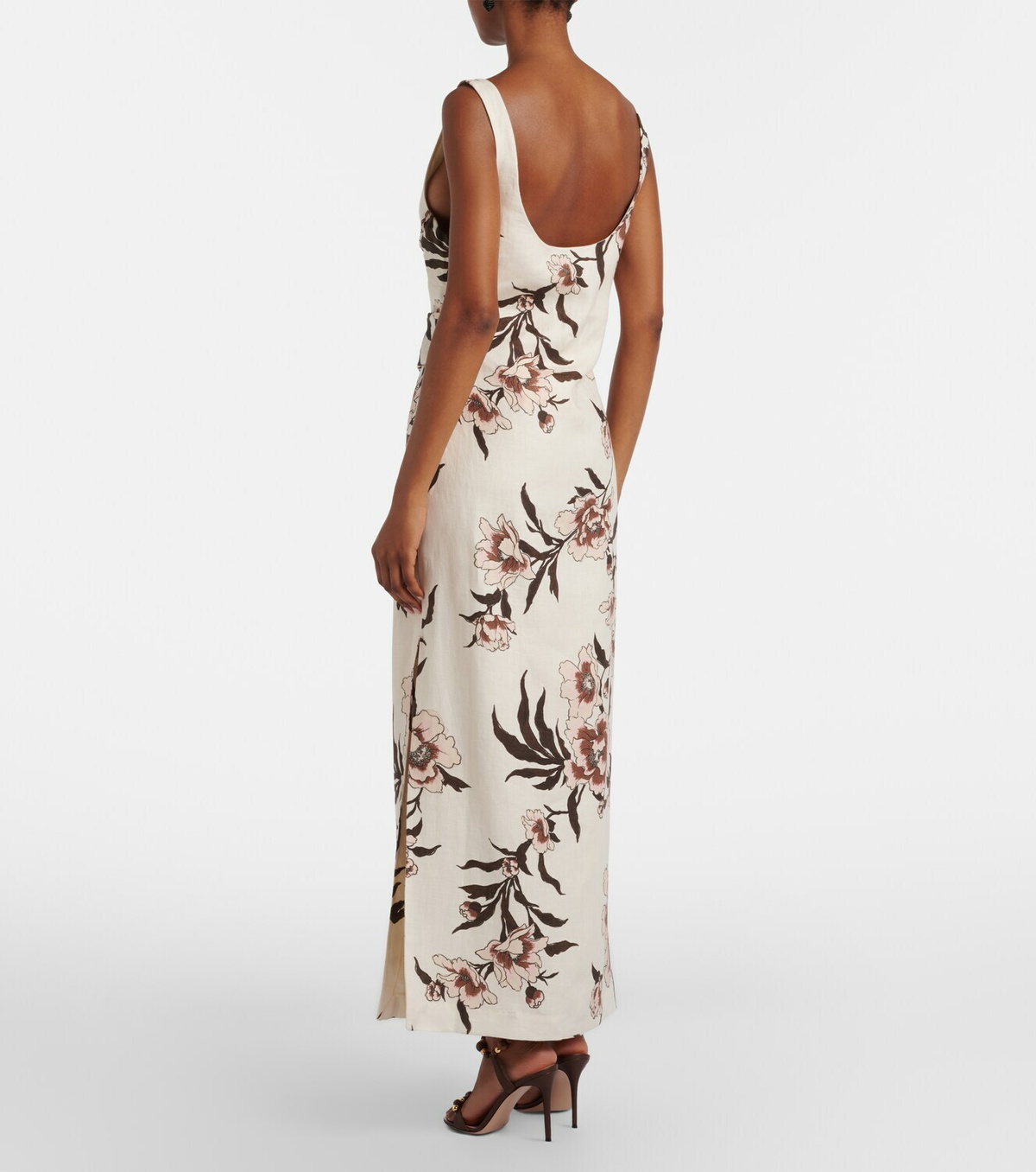 SIR Floral linen maxi dress