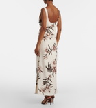 SIR Floral linen maxi dress