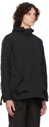 Archival Reinvent Black Pickable Windbreaker Packable Jacket