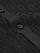 Oliver Spencer - Rossell Cable-Knit Organic Cotton Shirt - Black
