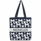 Moncler Men's Knit Tote Bag in Blue/White