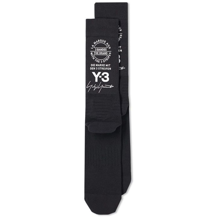 Photo: Y-3 Stacked Brand Sock