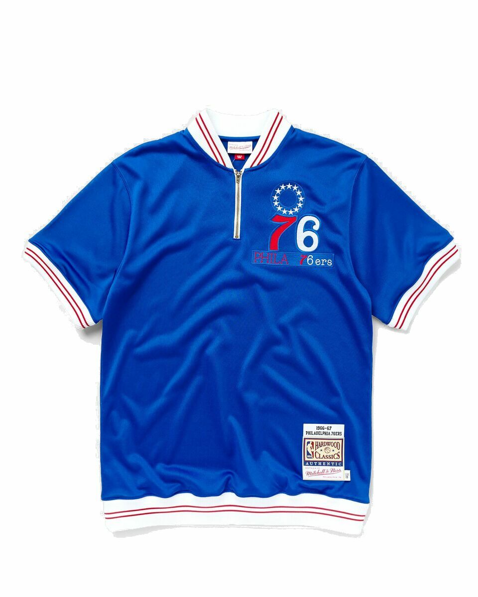 Photo: Mitchell & Ness Nba Shooting Shirt 76 Ers 1966 Blue - Mens - Shortsleeves/Team Tees