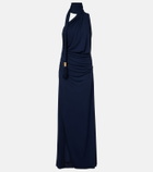 Simkhai Moira draped scarf-detail jersey gown