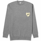 Loewe Men's Heart Crew Knit in Grey