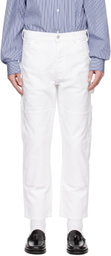 Le PÈRE White Paneled Trousers