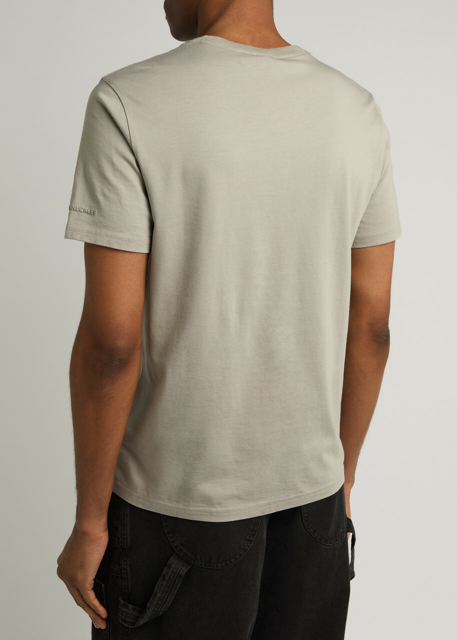 Moose Knuckles Satellite Logo Cotton T-shirt Light Grey