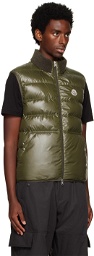 Moncler Khaki Timur Bomber Jacket & Down Vest Set