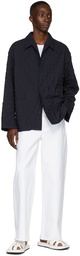 LE17SEPTEMBRE Navy Ripple Relaxed Jacket