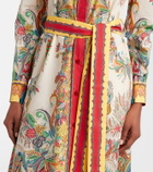 Etro Paisley belted cotton shirt dress