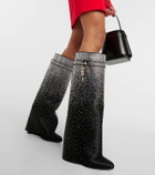 Givenchy Shark Lock embellished knee-high boots
