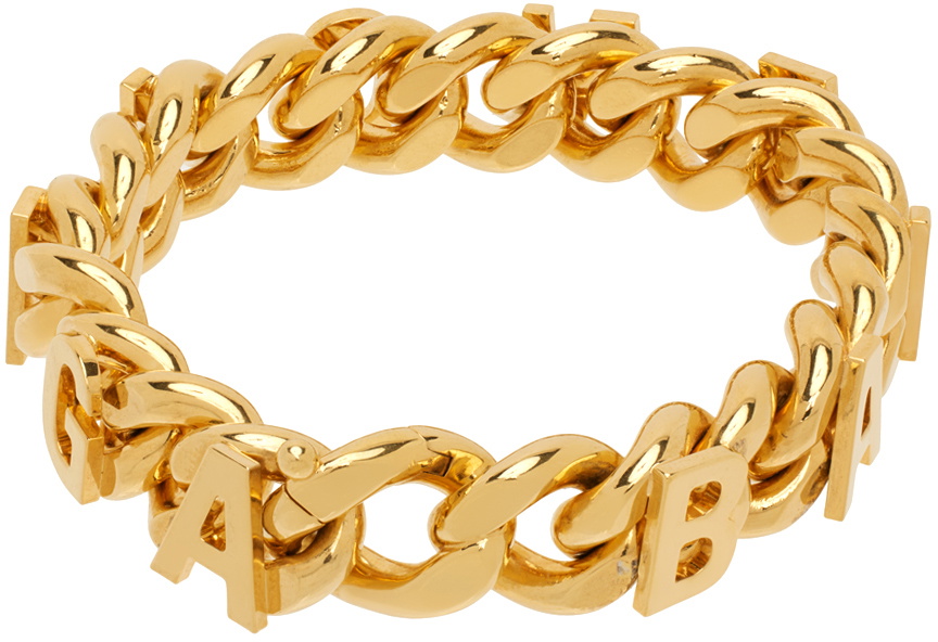 Balenciaga Gold Chain Logo Bracelet Balenciaga