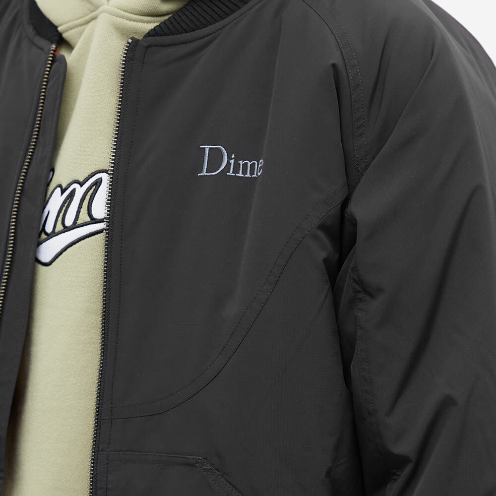 Dime Men's Velcro Patch Bomber Jacket in Black Dime