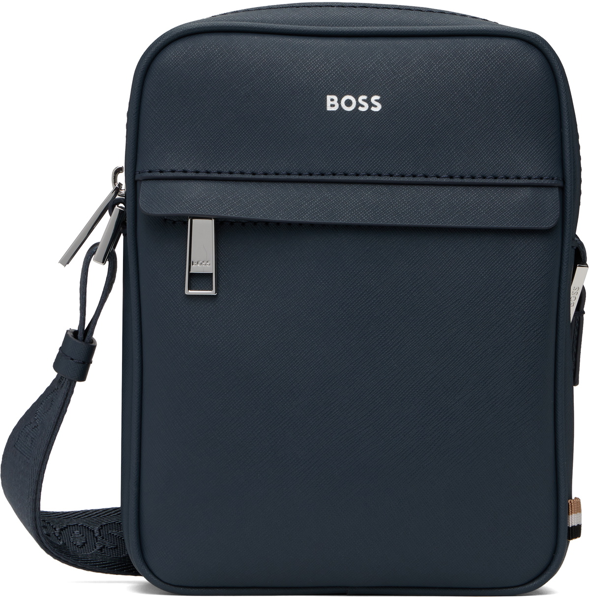 BOSS Navy Logo Reporter Bag BOSS