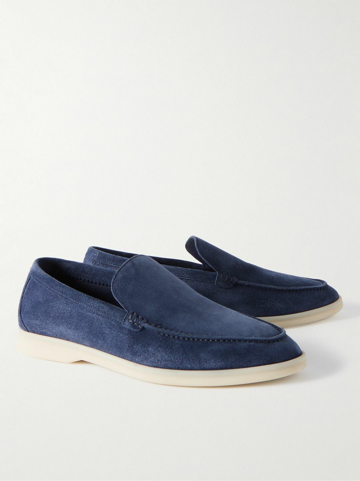 Loro Piana - Summer Walk Suede Loafers - Blue Loro Piana