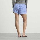 Good American Women's Poplin Lace Trimmed Boxer Shorts in Blue/White Stripe