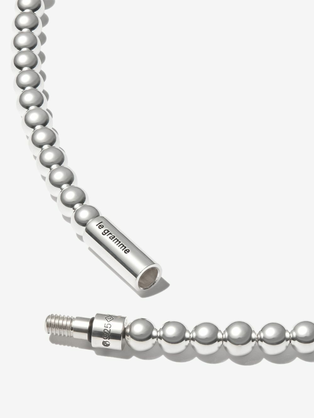 Le Gramme Sterling Silver Le 51g Polished Bead Necklace