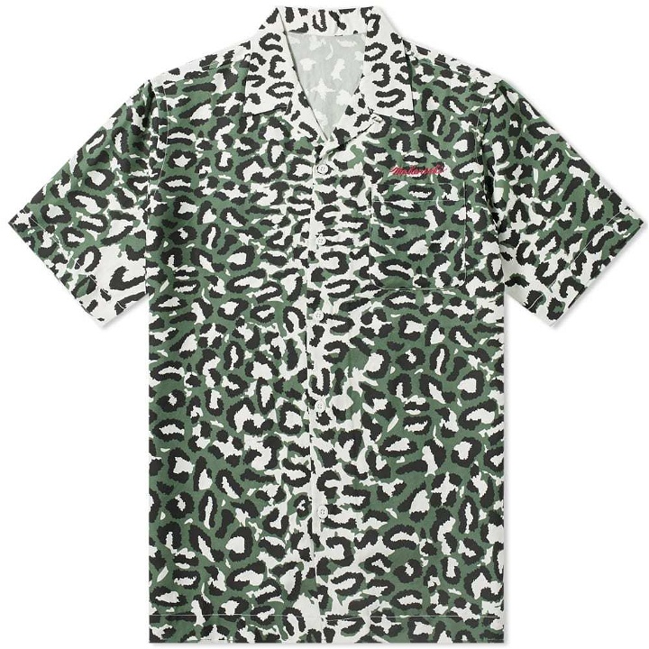 Photo: Maharishi Short Sleeve Leopard Camo Vaction Shirt Moss