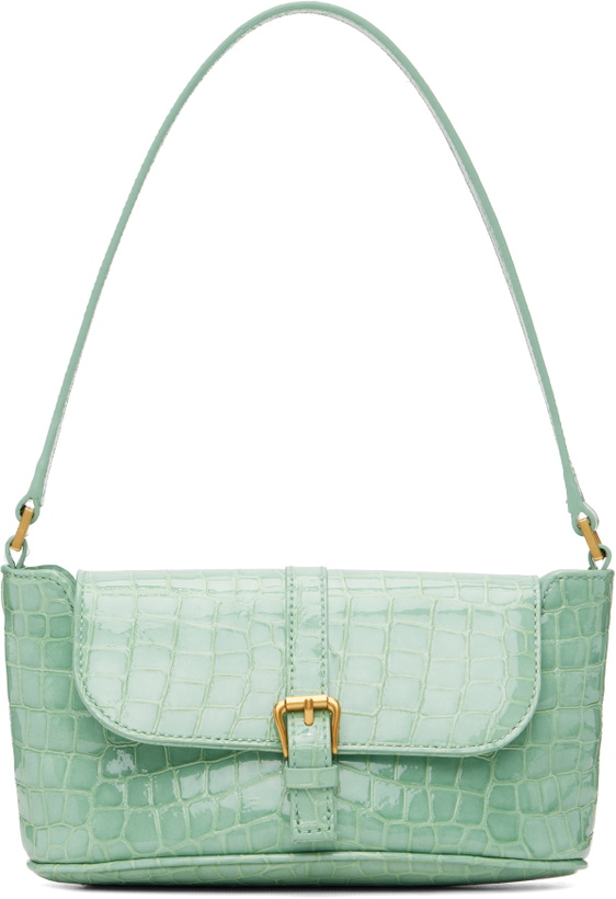 Photo: BY FAR Green Croco Miranda Baguette Bag