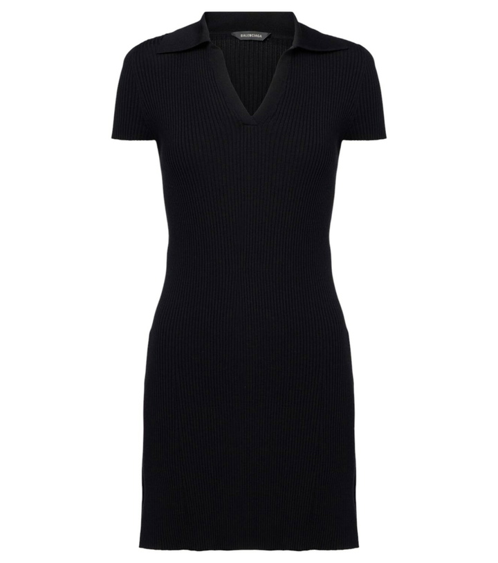 Photo: Balenciaga Wool-blend polo dress