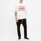 Maison Margiela Men's Tape Logo T-Shirt in Off White/Black/Red