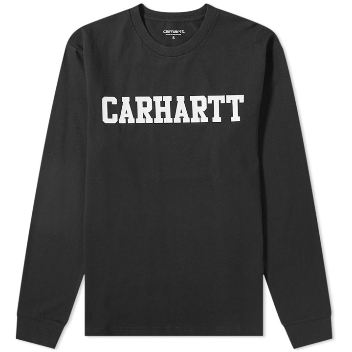 Photo: Carhartt Long Sleeve College Tee Black & White