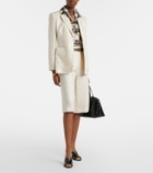 Max Mara Kaki linen wide-leg Bermuda shorts