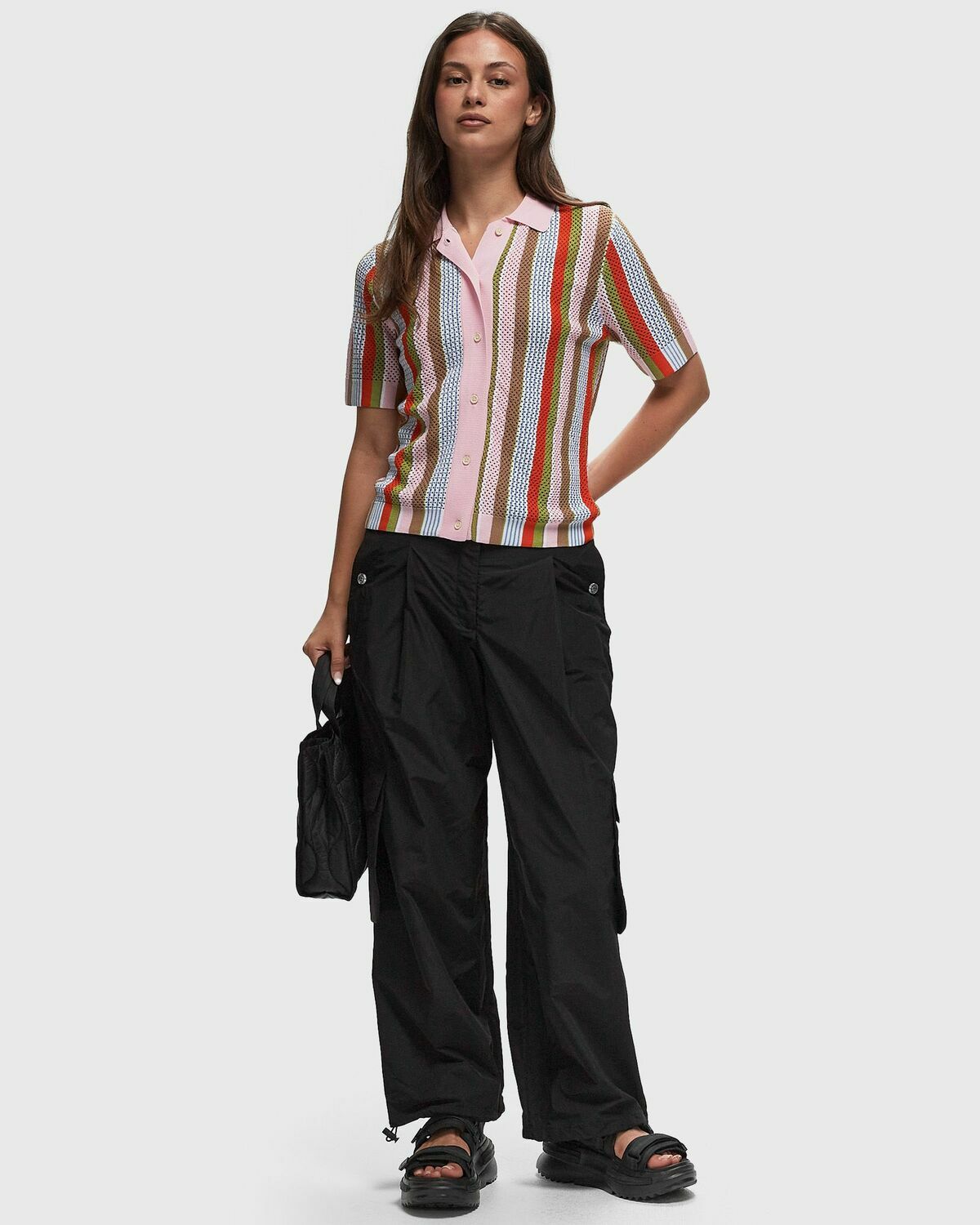 Stine Goya Sg Chrissy, 2122 Liquid Taffeta Black Casual Pants