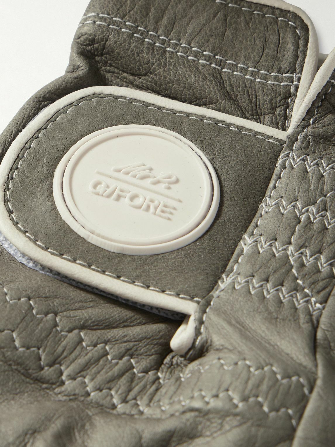Mr P. - G/FORE Golf Logo-Appliquéd Leather Left Hand Glove - Green