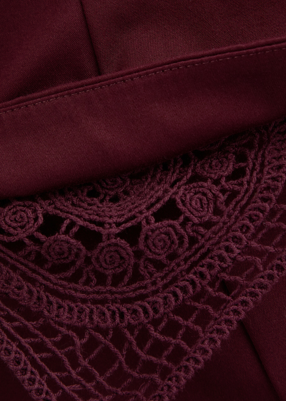 Clea Arlet Stretch-cotton Dress Dark Red