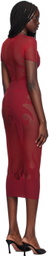 Poster Girl Red Peachy Midi Dress